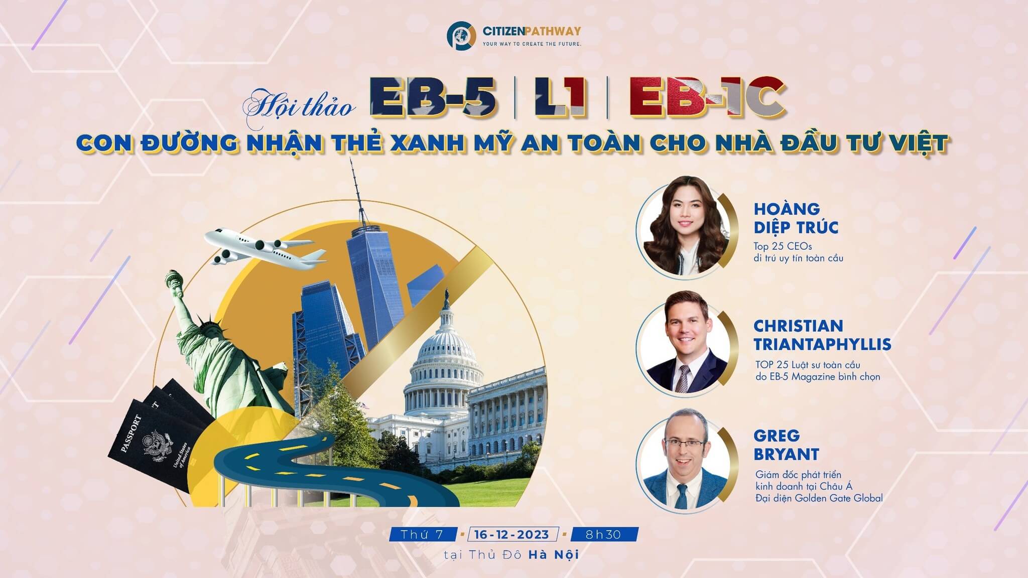 Hội thảo: EB-5 và L1/EB-1C - Con đường nhận Thẻ Xanh Mỹ an toàn cho Nhà đầu tư Việt