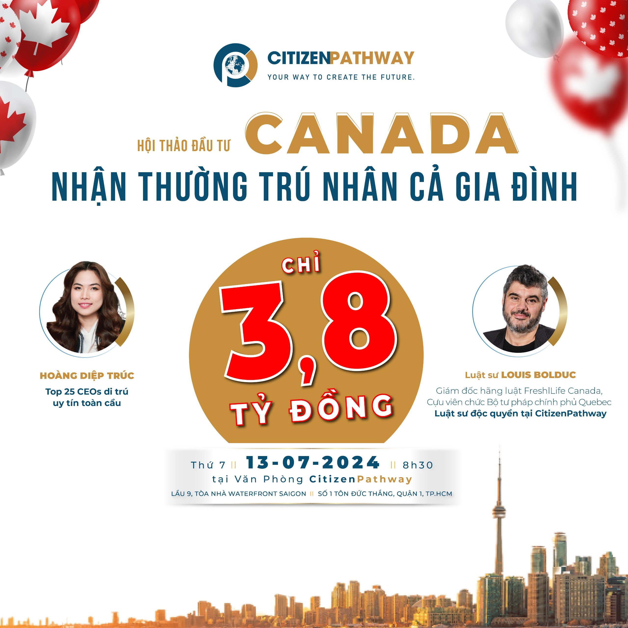 Hội thảo: Đầu tư Canada, nhận Thường trú nhân cho cả gia đình chỉ 3,8 tỷ đồng