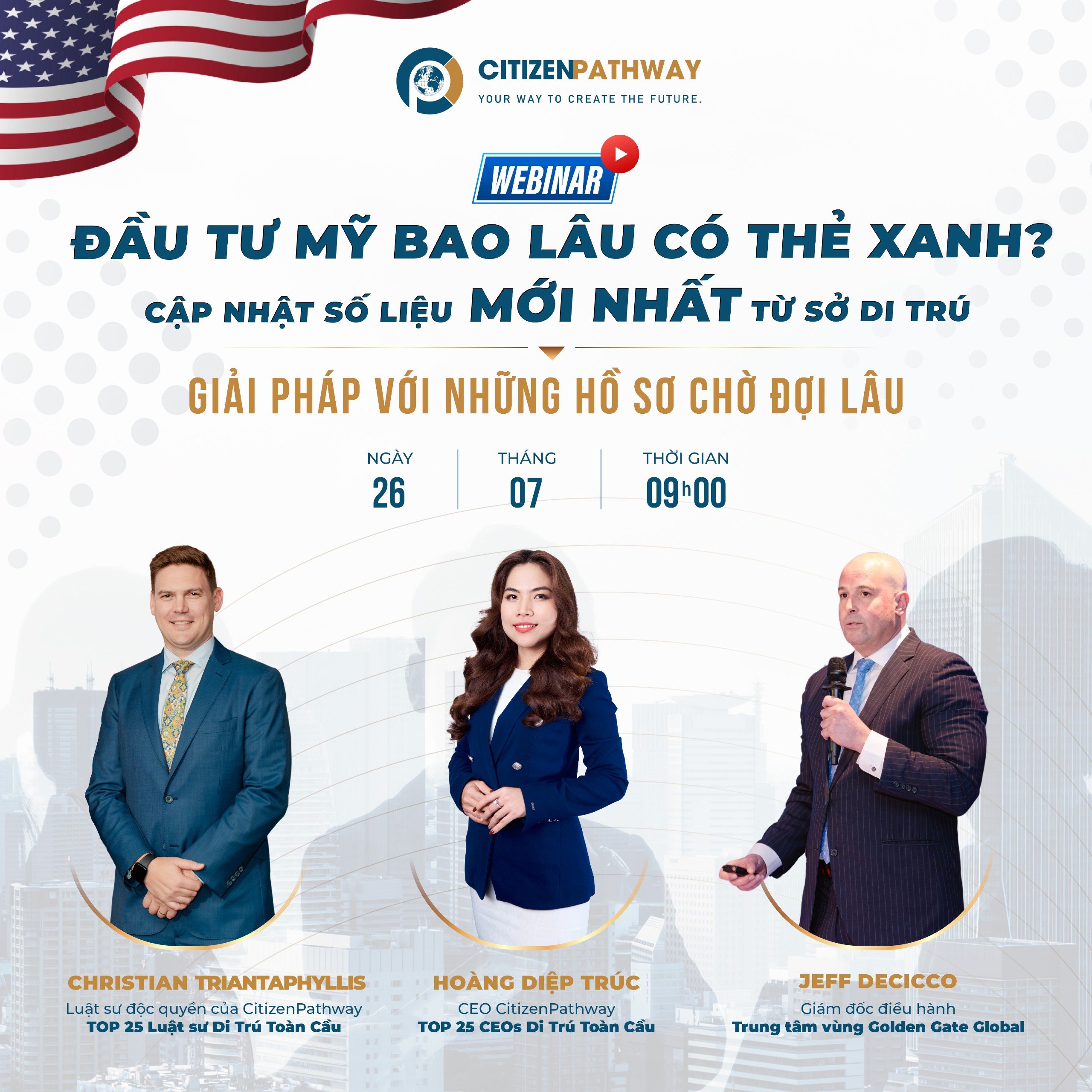 [Webinar] Đầu tư Mỹ bao lâu có Thẻ xanh? Cập nhật số liệu mới nhất từ Sở di trú