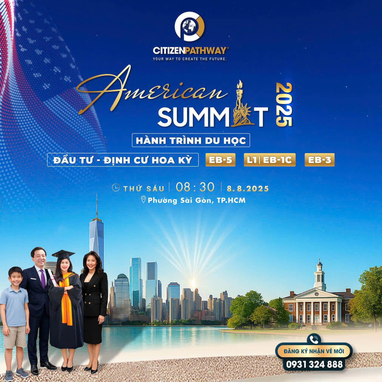 AMERICAN SUMMIT 2025 - Sự kiện chuyên sâu về định cư & du học Mỹ