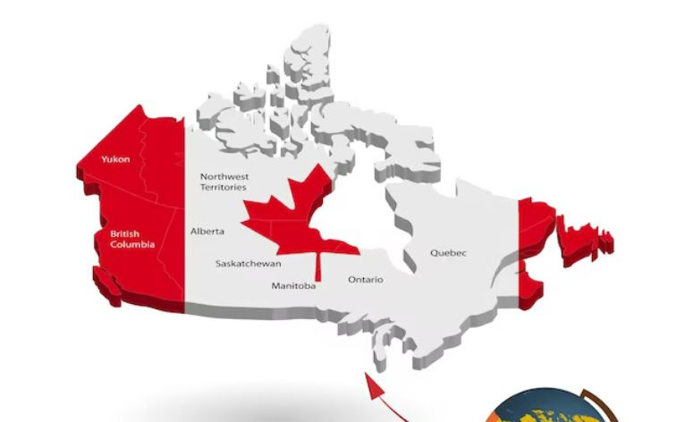 Sơ đồ các tỉnh bang tại Canada