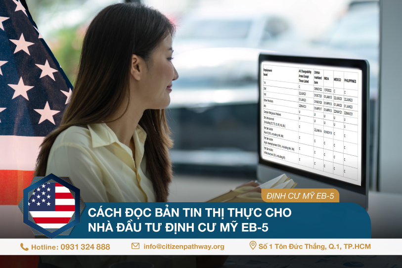 Cách đọc bản tin thị thực cho nhà đầu tư định cư Mỹ EB-5