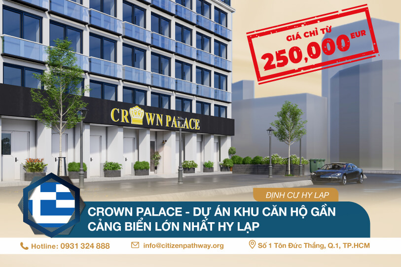 Crown Palace – Dự án khu căn hộ gần cảng biển lớn nhất Hy Lạp
