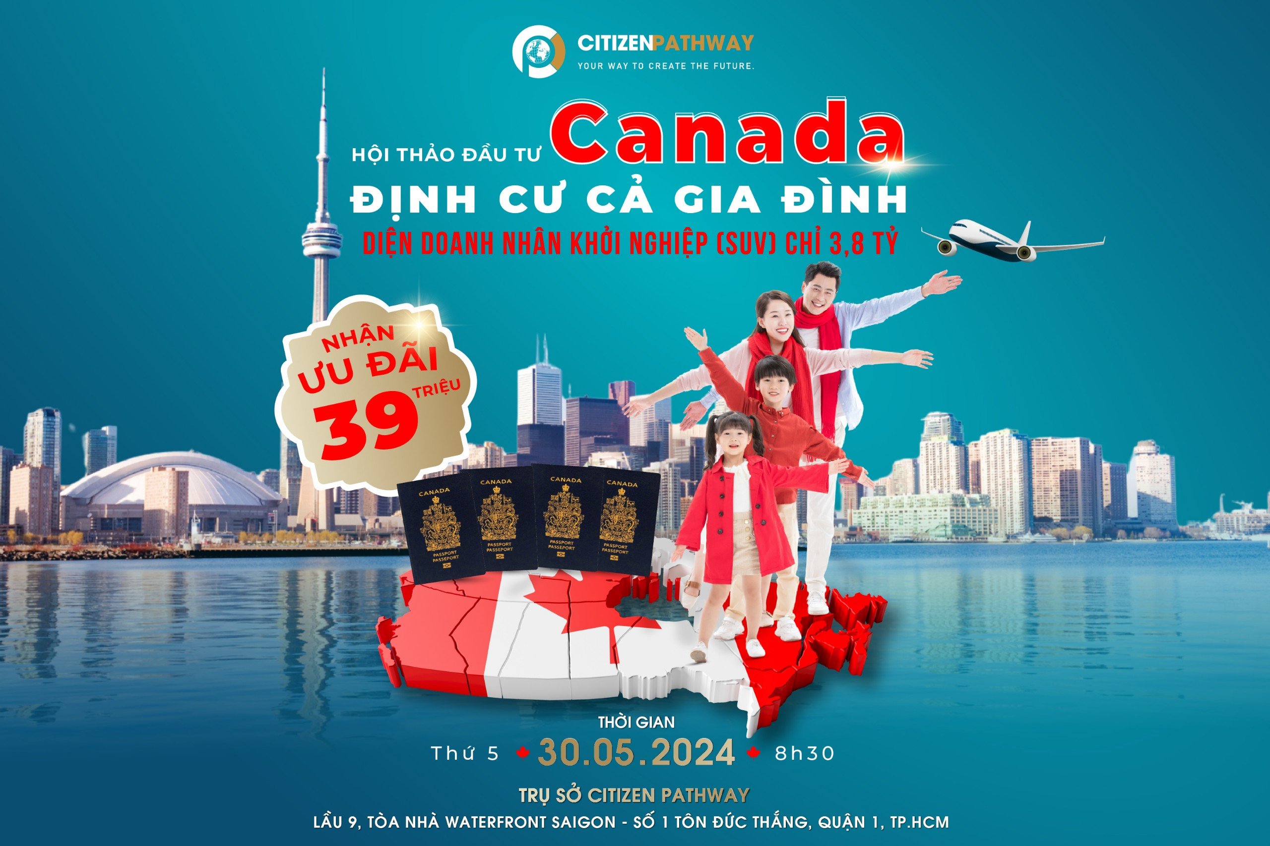 Hội thảo: Đầu tư Canada – Định cư cả gia đình diện doanh nhân khởi nghiệp (SUV)