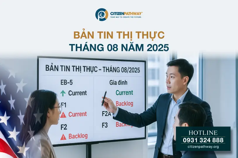 Bản tin thị thực Visa Bulletin tháng 08 năm 2025