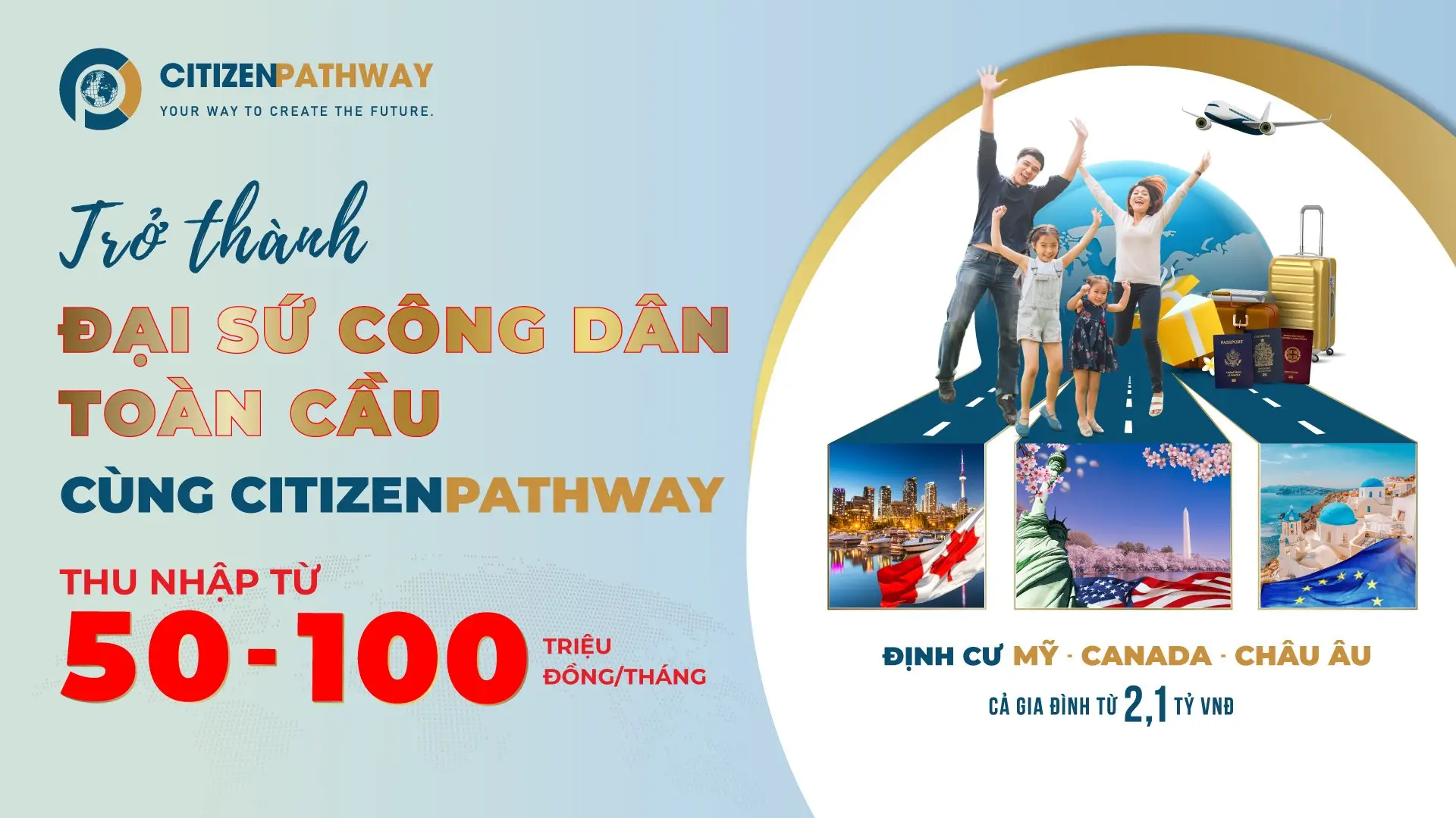 Trở thành Đại sứ công dân toàn cầu với thu nhập hấp dẫn từ 50 – 100 triệu đồng/ tháng