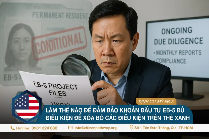 Cách để đảm bảo khoản đầu tư EB-5 đủ điều kiện để xóa bỏ điều kiện trên thẻ xanh