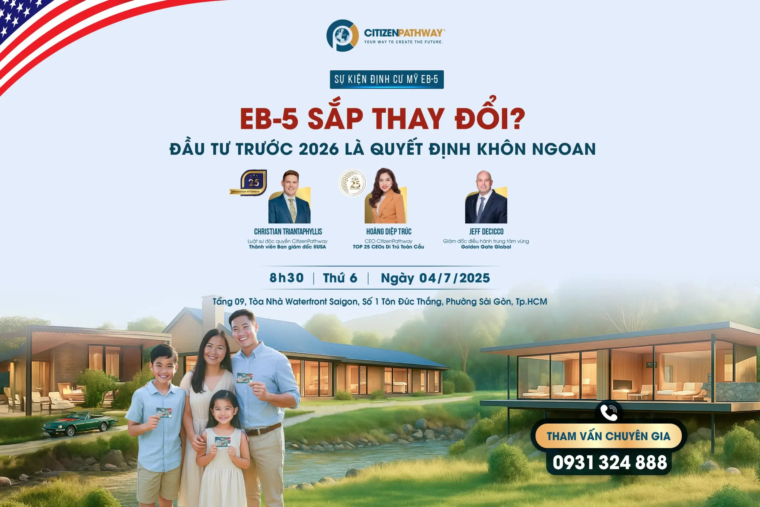 Sự kiện định cư Mỹ EB-5: EB-5 sắp thay đổi? Đầu tư trước 2026 là quyết định khôn ngoan