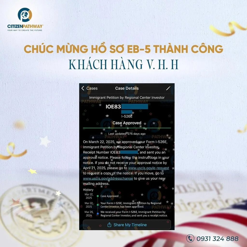 Hành trình EB-5 trọn vẹn 21 tháng: Gia đình chị V.H.H và cái kết viên mãn tại vòng phỏng vấn