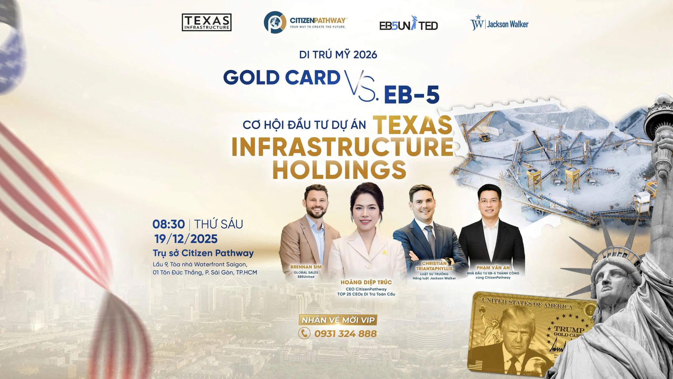 Gold Card với EB-5 & Cơ hội đầu tư dự án Texas Infrastructure Holdings