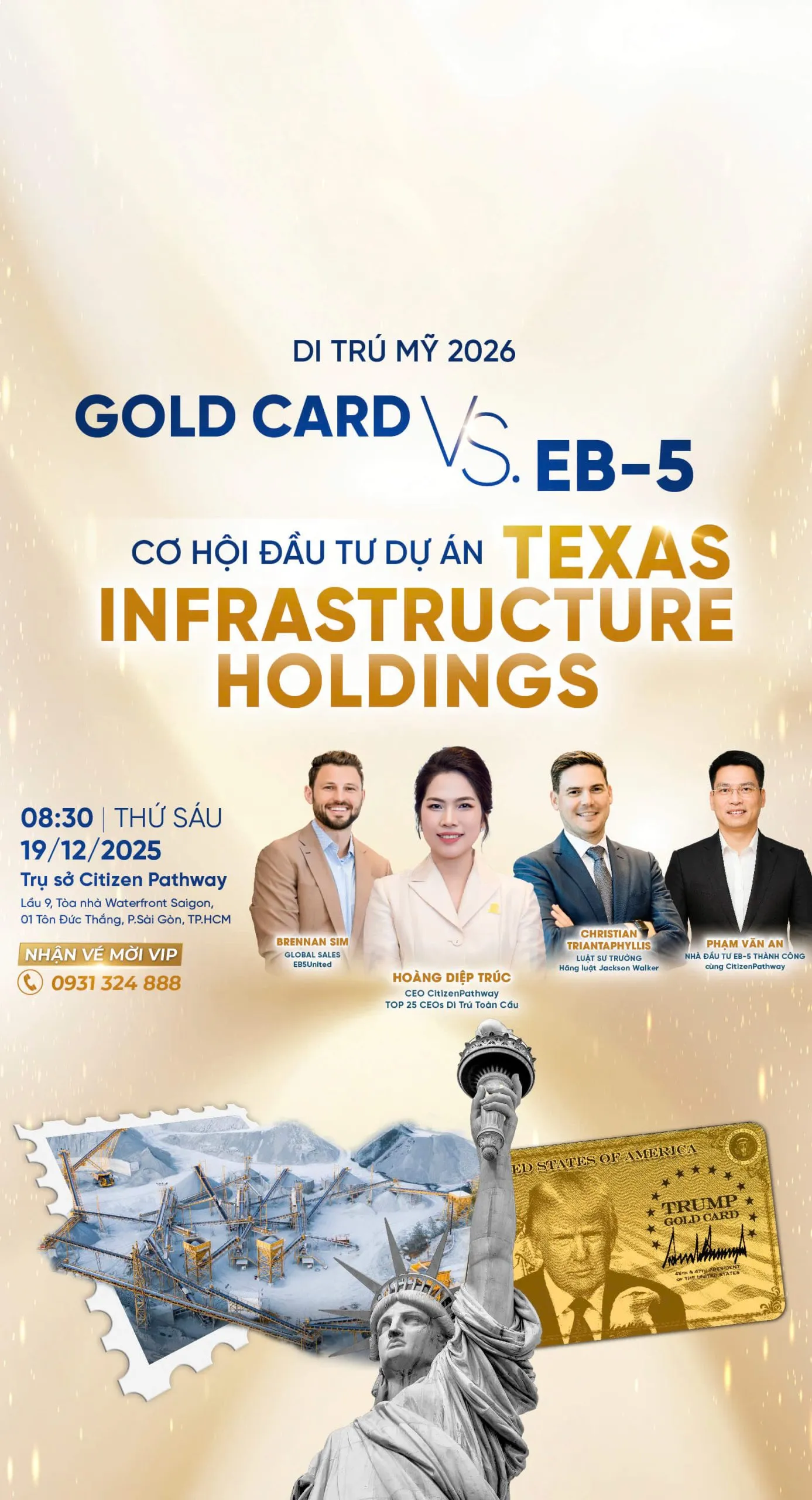 Gold Card với EB-5 & Cơ hội đầu tư dự án Texas Infrastructure Holdings