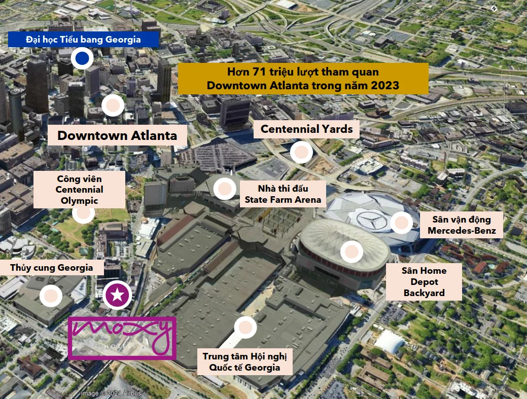 Vị trí dự án khách sạn Moxy