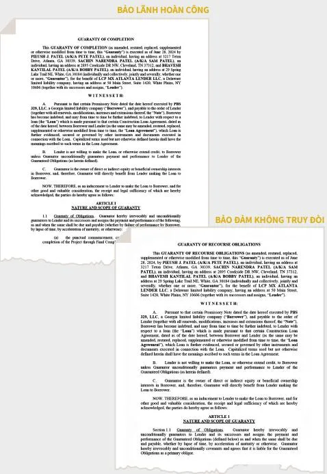 Bảo lãnh hoàn công và không truy đòi