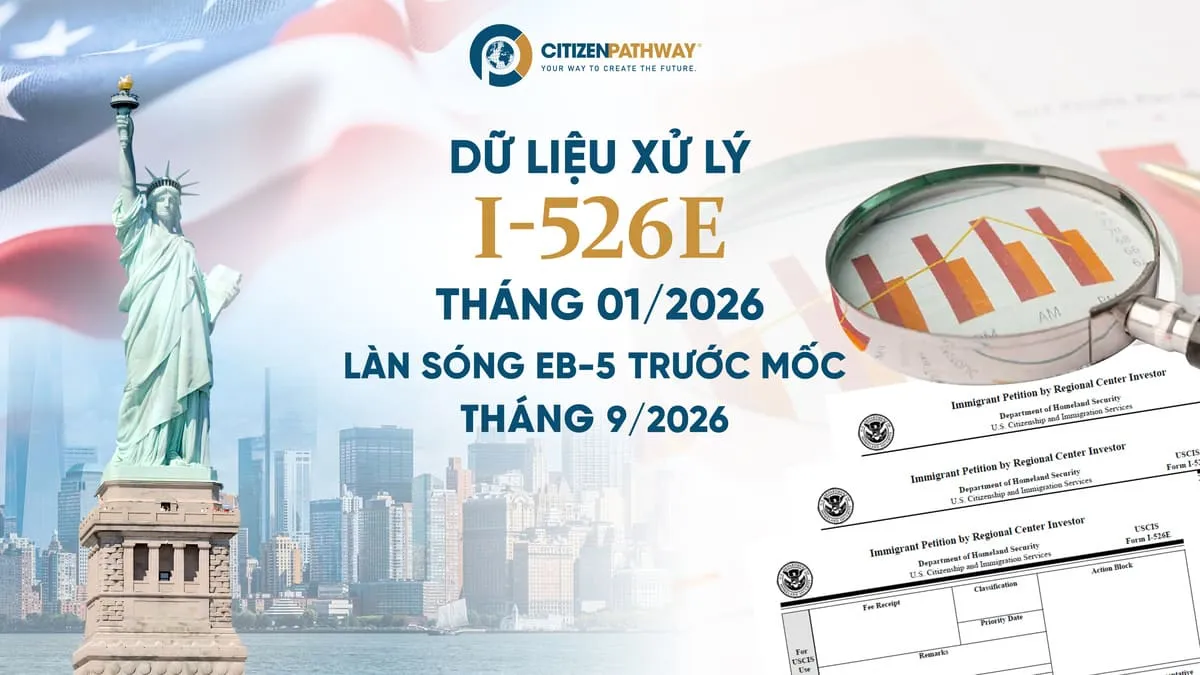 Dữ liệu xử lý I-526E tháng 01/2026: Làn sóng EB-5 trước mốc 9/2026