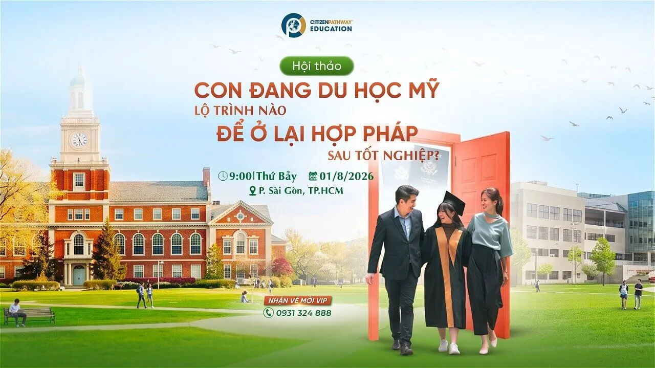 Hội thảo Lộ trình nào ở lại hợp pháp sau tốt nghiệp cho con