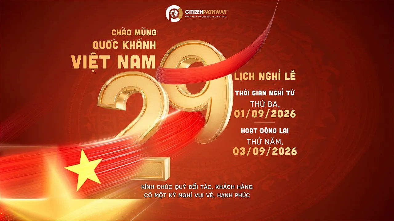 Thông báo lịch nghỉ lễ Quốc khánh 2/9/2026
