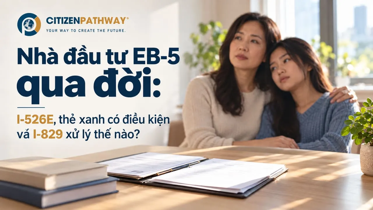 Nhà đầu tư EB-5 qua đời: I-526E, thẻ xanh có điều kiện và I-829 xử lý thế nào?